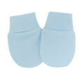 thumbnail image 1 of Baberdicy Baby Mittens Set - Scratch-Free Cotton - Infant Gloves 0-6 Months - Unisex Protection - Soft Comfort - Newborn Baby Mittens Infant Toddler Gloves No Scratch Sky Blue,One Size, 1 of 2