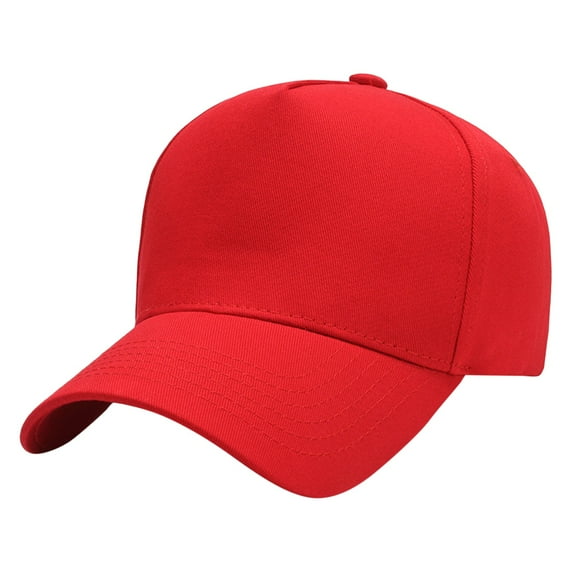 Clearance! Baberdicy Outdoor Sunshade Sunscreen Sun Hat Baseball Cap Men and Women Solid Color Cap Red