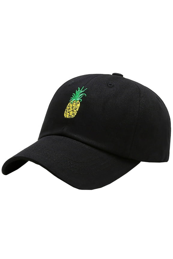 Clearance! Baberdicy Pineapple Men Women Dad Hat Baseball Cap Baseball Visor Cap Unisex Hat Black