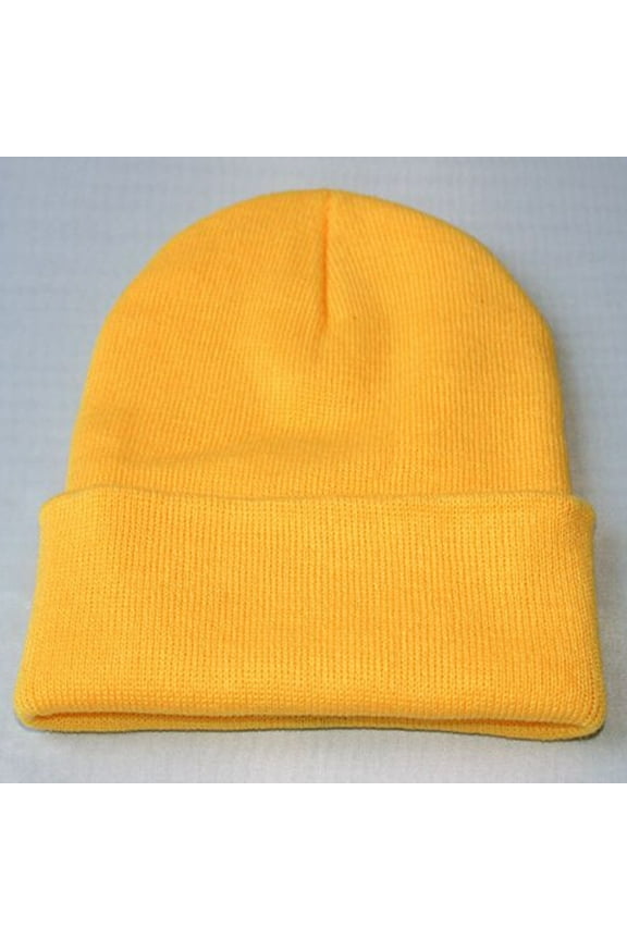Hip Hop Beanie, Unisex Hip Hop Ski Knitting Winter Caps, Warm Beanie for Men And Women, Street Style Stocking Binie Hat for Cold Weather Yellow