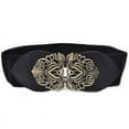 thumbnail image 1 of Clearance! Baberdicy Wide Waist Belt Elastic Buckle Fashion Vintage Women Stretch Waistband Belt Black, 1 of 2