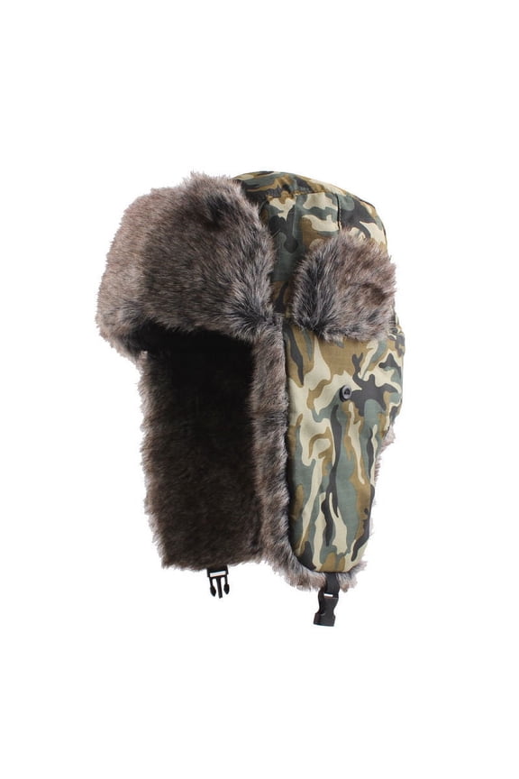 Clearance! Baberdicy Winter Hat Russian Ski Hat Plush Earmuffs Padded Flat Cap B