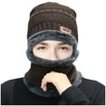 thumbnail image 1 of Beanie for Women, Baberdicy Suit Windproof Winter Plush Woolen Hat Scarf Cycling Thermal Two-Piece Baseball Caps Winter Hat, 1 of 2