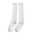 thumbnail image 1 of Clearance! Baberdicy Winter Women Coral Fleece Socks Middle Tube Sleeping Home Solid Calf Socks Beige, 1 of 3
