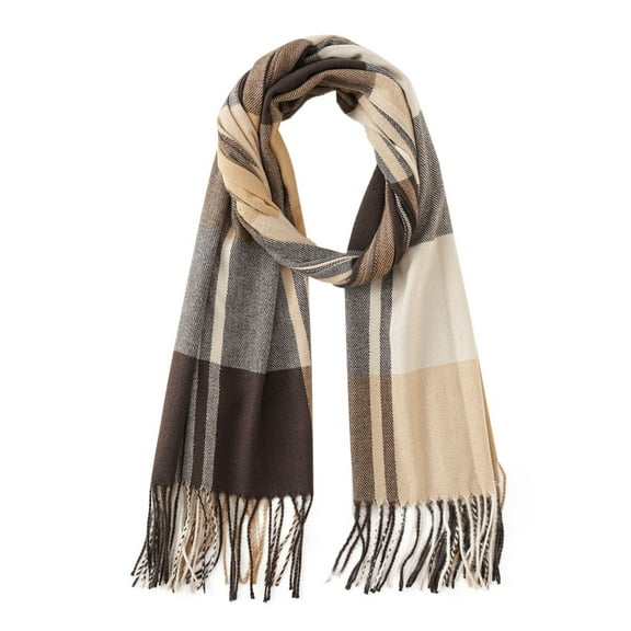 Clearance! Baberdicy Winter Wraps Ladies Light Scarf Warm Scarves Womens Long Shawl Large Scarves Knit Tassel Scarf Khaki
