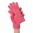 thumbnail image 1 of Clearance! Baberdicy Women Autumn Winter Solid Color Padded Wool Knit Warm Gloves Red, 1 of 4