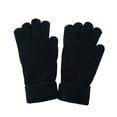thumbnail image 1 of Clearance! Baberdicy Women Autumn and Winter Casual Solid Color Knit Warm Gloves Black, 1 of 3