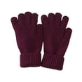 thumbnail image 1 of Clearance! Baberdicy Women Autumn and Winter Casual Solid Color Knit Warm Gloves Red, 1 of 4