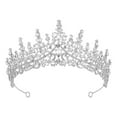 thumbnail image 1 of Clearance! Baberdicy Women Girls Princess Elegant Crown with Combs Women's Headbands Bridal Wedding Prom Birthday White, 1 of 2