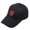 thumbnail image 1 of Clearance! Baberdicy Women Man Embroidered Flower Denim Cap Fashion Baseball Cap Topee Black, 1 of 7