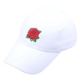 thumbnail image 1 of Clearance! Baberdicy Women Man Embroidered Flower Denim Cap Fashion Baseball Cap Topee White, 1 of 5