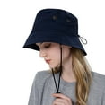thumbnail image 1 of Clearance! Baberdicy Women Sun Hat Wide Brim Protection Beach Hat Adjustable Bucket Hat Summer Hats Navy, 1 of 4