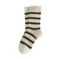 thumbnail image 1 of Clearance! Baberdicy Women White Socks Autumn and Winter Vintage Striped Embroidered Lettering Stockings Socks D, 1 of 3