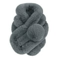 thumbnail image 1 of Clearance! Baberdicy Women Winter Warm Scarf Fashion Thicken Imitation Grass Scarves Dark Gray, 1 of 2