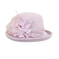 thumbnail image 1 of Clearance! Baberdicy Women's Autumn And Winter Flowers Round Top Casual Fisherman's Basin Cap Small Bowler Hat Da, 1 of 2