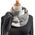 thumbnail image 1 of Clearance! Baberdicy Women's Autumn and Winter Colorful Plaid Shawl Thickening Warm Fringe Scarf Scarf A, 1 of 9