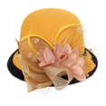 thumbnail image 1 of Clearance! Baberdicy Women's Autumn and Winter Flowers Round Top Casual Fisherman's Basin Cap Small Bowler Hat Features: Yellow, 1 of 2