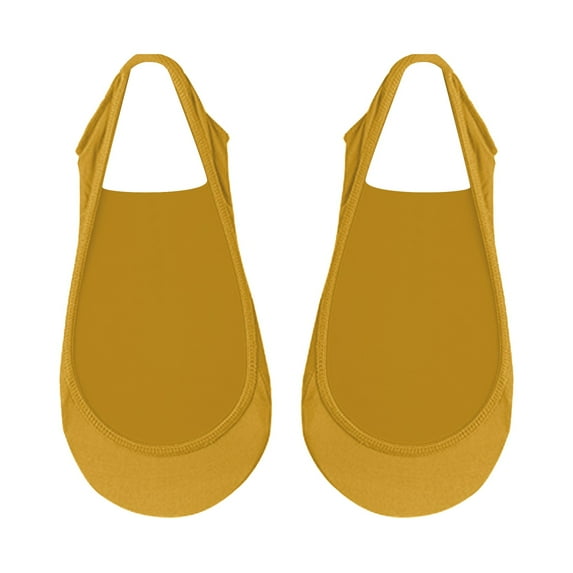 Clearance! Baberdicy Women's Ballerina Socks Solid Non Slip Socks Ice Stockings Socks Hollow Boat Socks Yellow