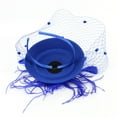 thumbnail image 1 of Clearance! Baberdicy Women's Feather Fascinators Hat - Hair Pin Cocktail Headwear Pillbox Hat Blue, 1 of 4