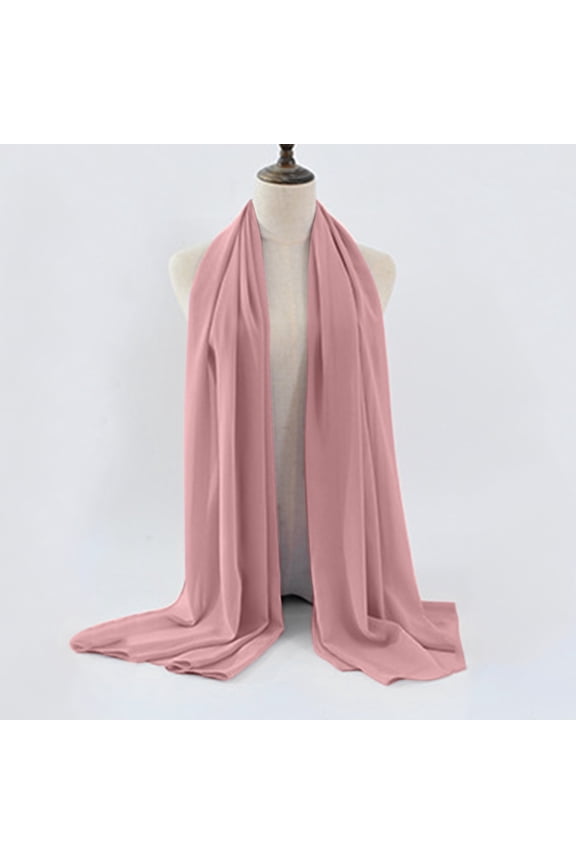 G50 Pearl Hijab Scarf - Chiffon Hijab with Beaded Trim, Lightweight Muslim Head Cover for Women, E One Size