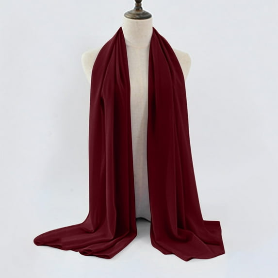 Baberdicy Hat Pop Women's Soft Solid Color Shawl Baotou Pearl Chiffon Shawl Muslim Hijab Clearance!
