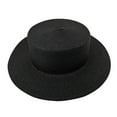 thumbnail image 1 of Clearance! Baberdicy Women's Straw Panama Hat Fedora Summer Beach Sun Hat Uv Protection Hat Black, 1 of 7