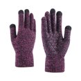 thumbnail image 1 of Clearance! Baberdicy Womens Knitted Piled Thickened Thermal Gloves Winter Warm Gloves Purple, 1 of 2