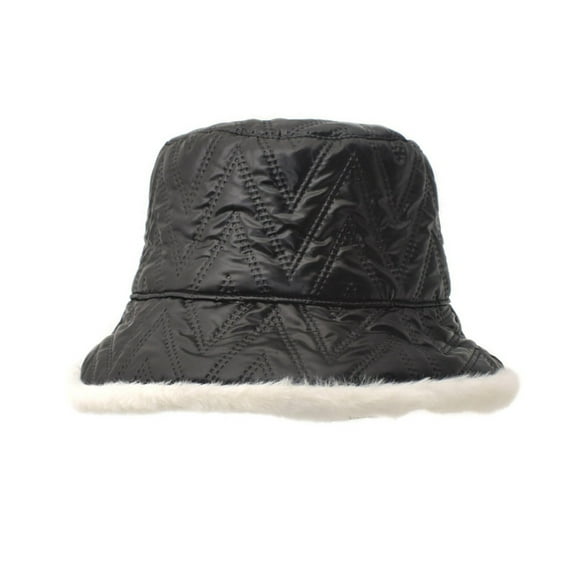 Clearance! Baberdicy Womens Solid Color Thickened Shiny Edge Winter Thermal Windproof Bucket Fisherman Hat for Women for Girls Black