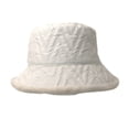 thumbnail image 1 of Clearance! Baberdicy Womens Solid Color Thickened Shiny Edge Winter Thermal Windproof Bucket Fisherman Hat for Women for Girls White, 1 of 4