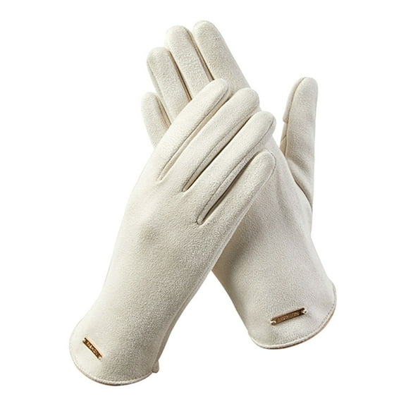 Clearance! Baberdicy Womens Sports Gloves Outdoor Cycling Work Solid Color Gloves Beige