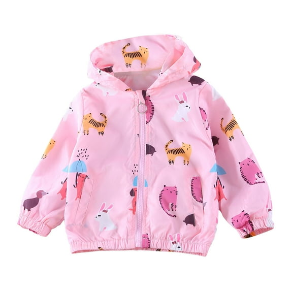 Baby Girl Winter Clothes Kids Winter Coats with Hood Infant Toddler Baby Girls' Clothing Children's Long Sleeve Zipper Fall Jacket Fashion Floral Hooded Jacket with Pockets 3-8 Years