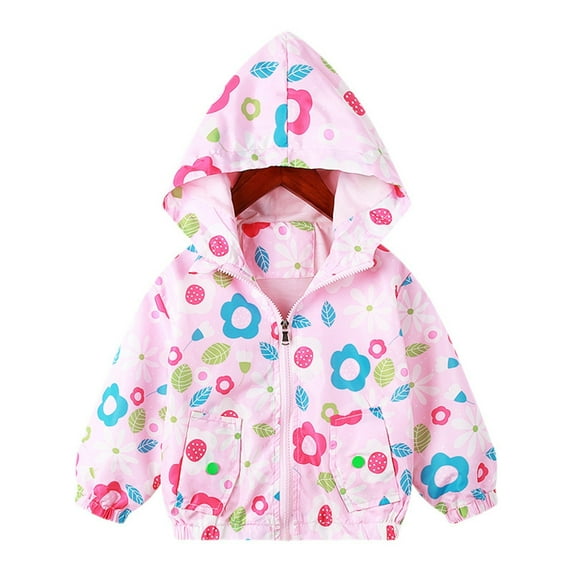 Baby Girls Boys Fall Jacket Toddler Girls' Boys' Winter Coats Kids Winter Coats Children's Long Sleeve Zipper Hooded Jackets Fashion Print Unisex Baby Fall Jackets 3-8 Years