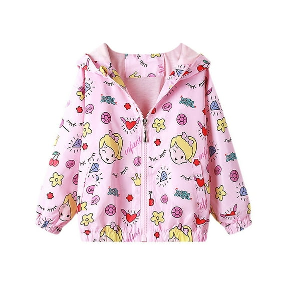Baby Girls Boys Fall Jacket Toddler Girls' Boys' Winter Coats Kids Winter Coats Children's Long Sleeve Zipper Hooded Jackets Fashion Print Unisex Baby Fall Jackets 3-8 Years