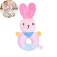 thumbnail image 1 of Clearance!Baby Plush Bunny Hand Rattle Ring Toy,Soft Stuffed Cloth Infant Sensory Grab Shaker, Early Developmental Soothing Rattle for 0-3 3-6 6-12 Months Newborn Boys Girls, Perfect Baby Shower Gift, 1 of 7