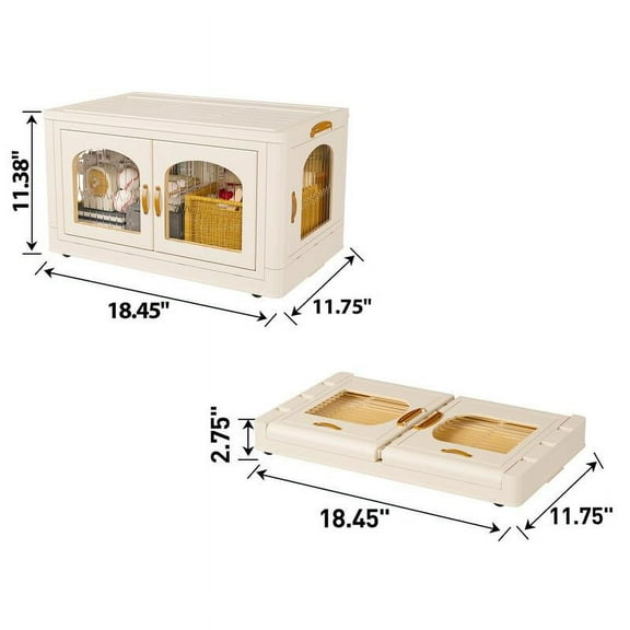 "[Clearance/Back to School] RaybeeFurniture 1-5 Layer Plastic Storage Bin with Lid - Stackable, Foldable Containers with Wheels | Closet Organizers for Living Room, Office, Dorm, Kitchen"