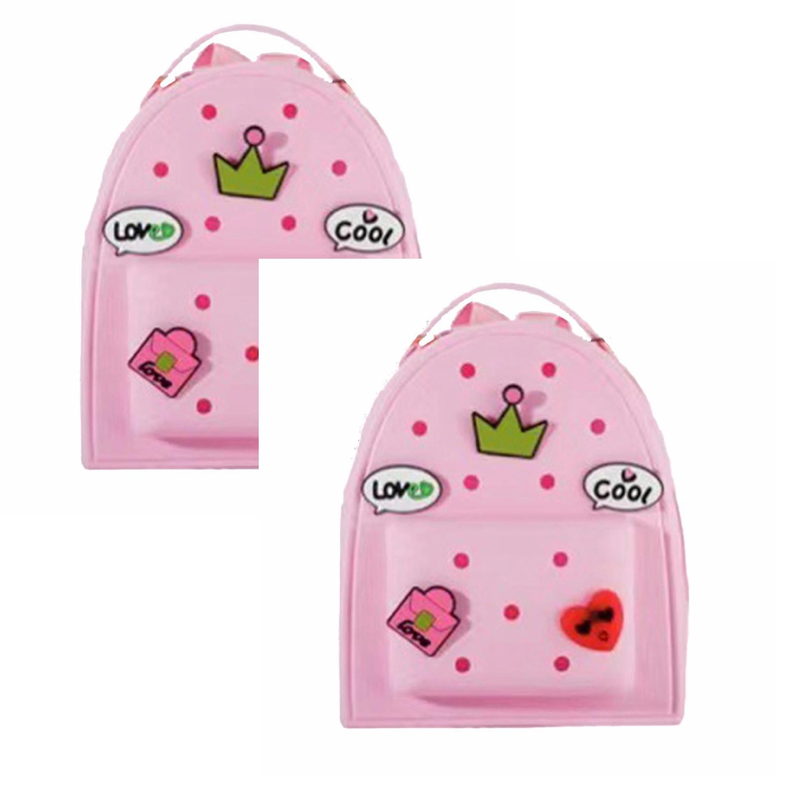 Clearance A Backpack under $20,Clog Silicone Jelly Backpack With Charms ...