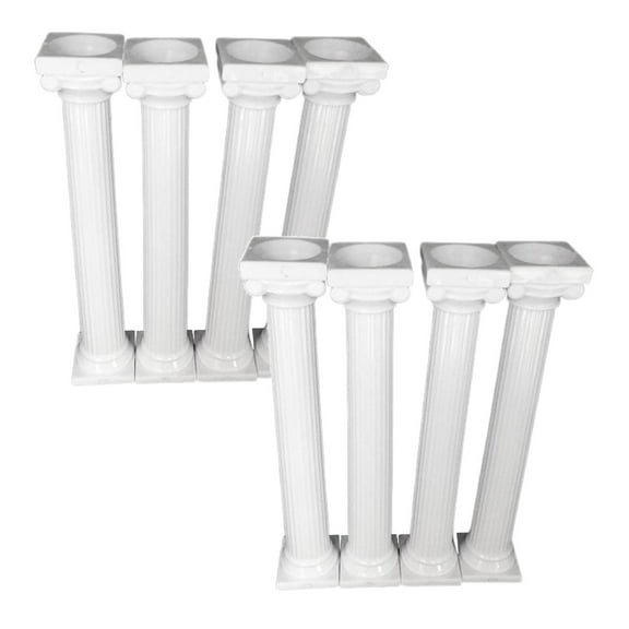 Clearance Bakeware under $6 4Pcs/Set White Column Cake Tiered Stands Fondant Cakes Tier Separator Support Stand Multilayer Wedding Cake Decoration Support Tool Sets
