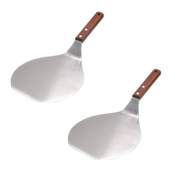 Clearance Bakeware under $20 Stainless Pizza Spatula Large Wood Handle Round Spatula Cake Moving Spatula Kitchen Utensils