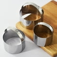 thumbnail image 1 of Clearance Bakeware under $5,Stainless Circular Cookie 3 Piece Set Of Dumpling Skin Cookie Cutting And Baking Tools, 1 of 5