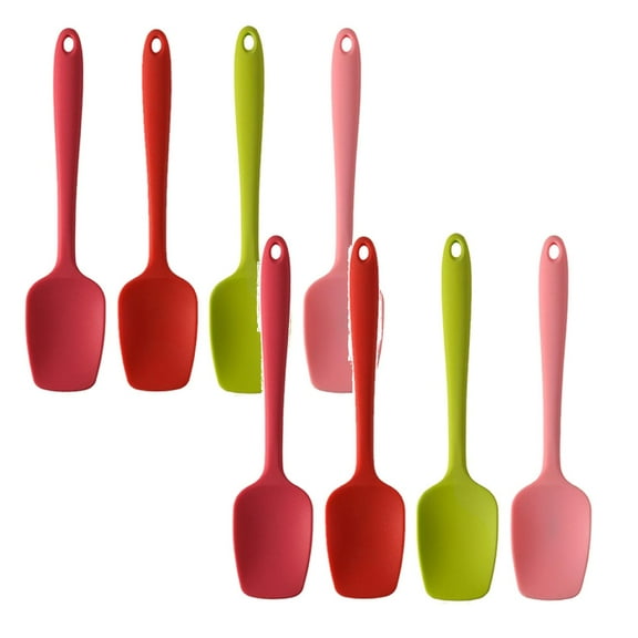 Clearance Bakeware under $8 Silicone Spoon Spatula Set 600 º F High Heat Food Grade Flexible Rubber Scraper Cooking Mix Baking Kitchen Utensil Set