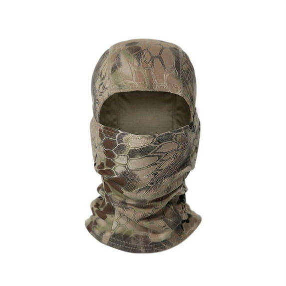 VividNest Python Pattern Yellow Motorcycle Head Cover Outdoor Dustproof Sun Riding Mask Balaclava Hat Summer Tactical Camouflage Mask