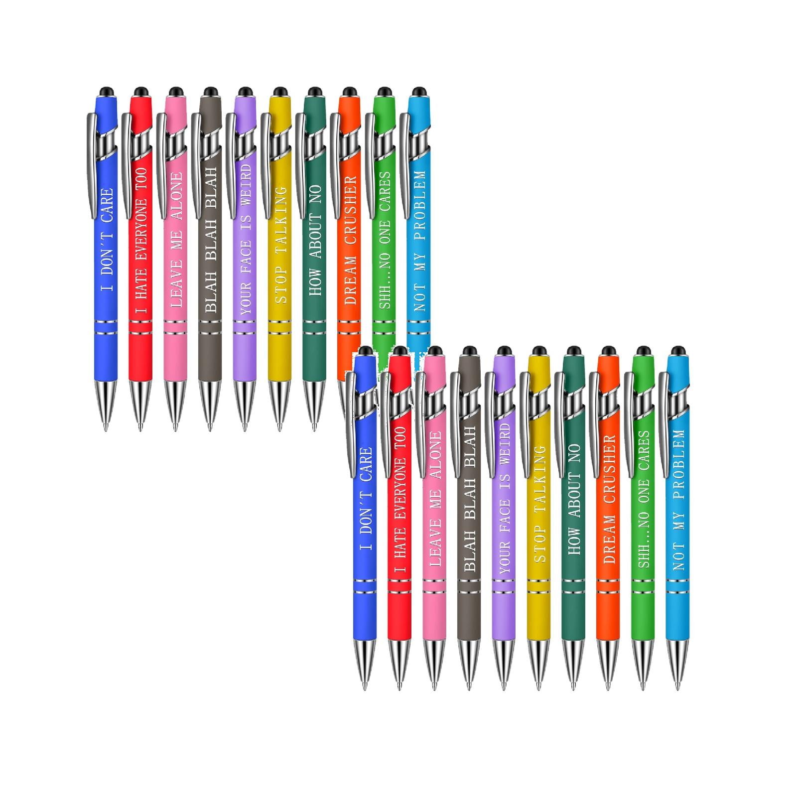 Clearance Ballpoint pen under $20,10 Ballpoint Pens Inspirational Quotes Snarky Screen Stylus Pen Encouraging Employee Appreciation Gifts Color（5ml） 2PC
