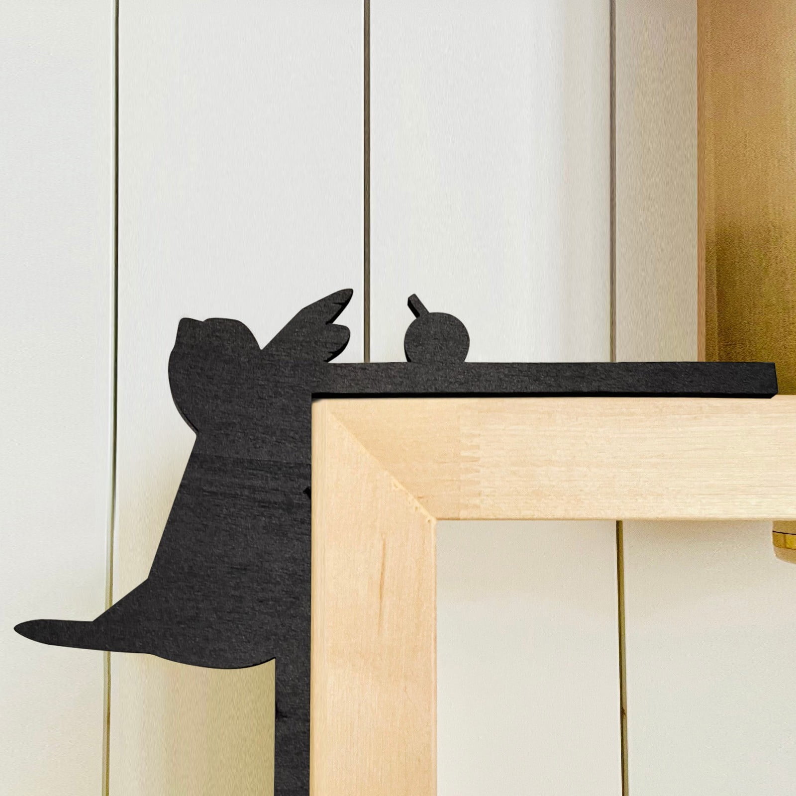 Clearance!! Baocc Easter Cat Play Goal Corner Decoration Wooden Door