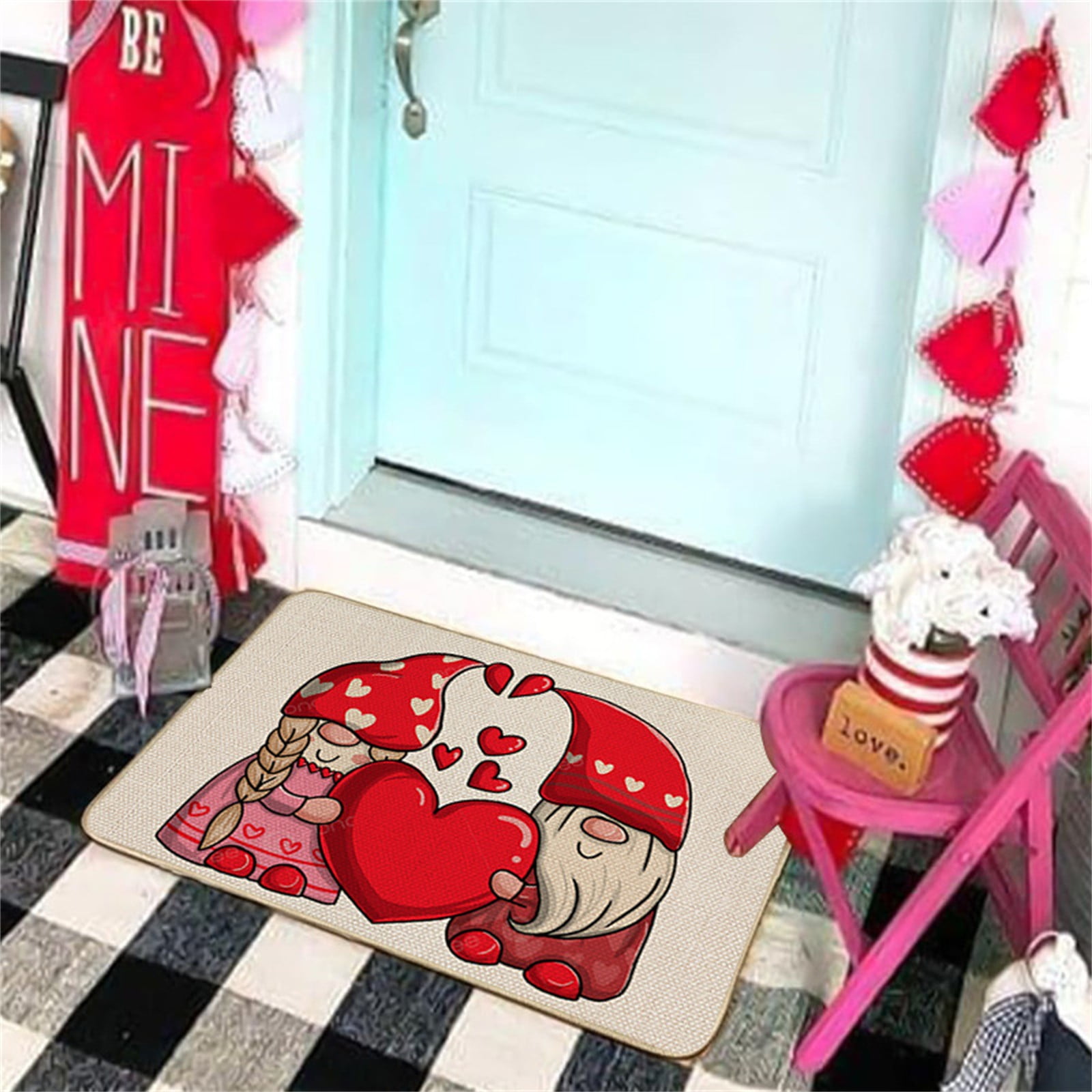 Clearance!! Valentine's Day Decorative Atmosphere Mats Carpet Love