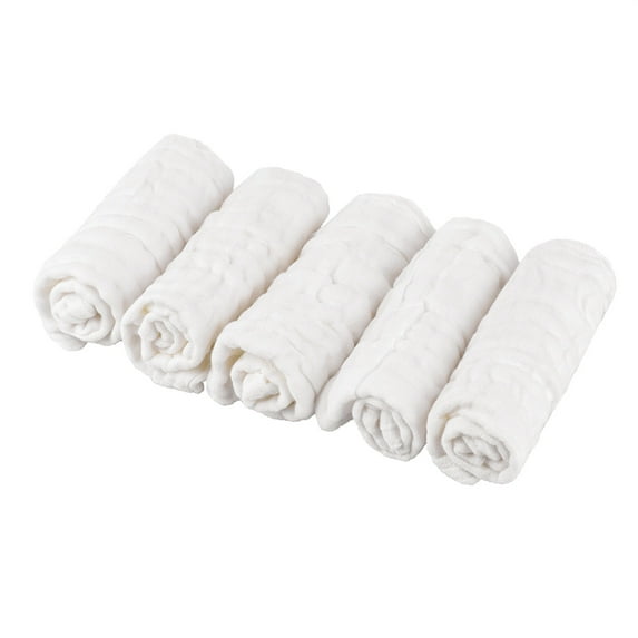 Clearance Barhoo Bath Towels, Pretty See Organic Cotton Baby Wipes Soft Newborn Baby Face Towel Natural Baby Muslin Washcloths and Towels for Sensitive Skin Set of 5, Clearance Sale