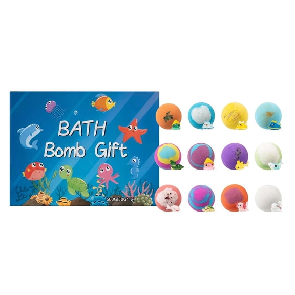 Clearance! Bath Bombs Gift Set for Mom, 12PCS Milk, Shea & Coco Rose Dry Skin Moisturize, Perfect for Bubble Spa Bath. Handmade Birthday Mothers day Gifts for Mom Grandma Girlfriend Men(A)