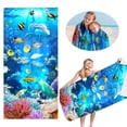 thumbnail image 1 of Clearance! Bath Towel Under $10 Beach Towel Marine Fish Printed Beach Towel Colorful Bath Towel Sandproof Beach Blanket 7.87*7.09*2.36 in, 1 of 7