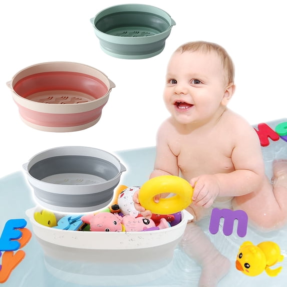 Bath Toy Storage Organizer Foldable Bath Toy Holder for Bathtub Toy Storage Bath Tub Toy Basket With Removable Base Bathtub Shower Toy Holder for Drain Drying Bathroom Toy Stora