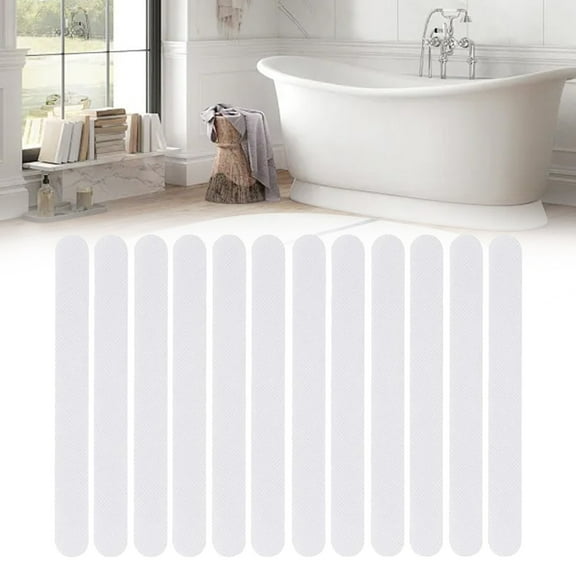 Clearance! Bathroom Bathtub Anti-Slip Stickers Non Slip Strip Shower Tread Sticker 12 Bathtub Non Slip Sticker Shower Bathtub Non Slip Tape Step Senior Floor Strength Adhesive (12 Anti-Slip Strips)