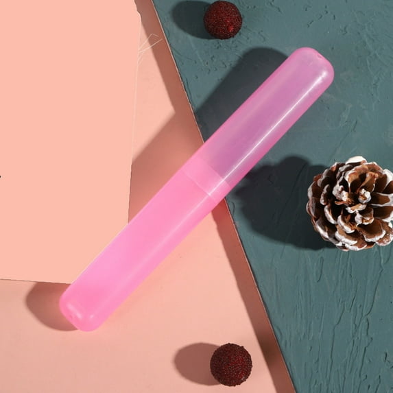 Clearance Bathroom Products under $5 Portable Toothbrush Case Holders Travel Cover New Tube Plastic Box Multicolor Set 1pc